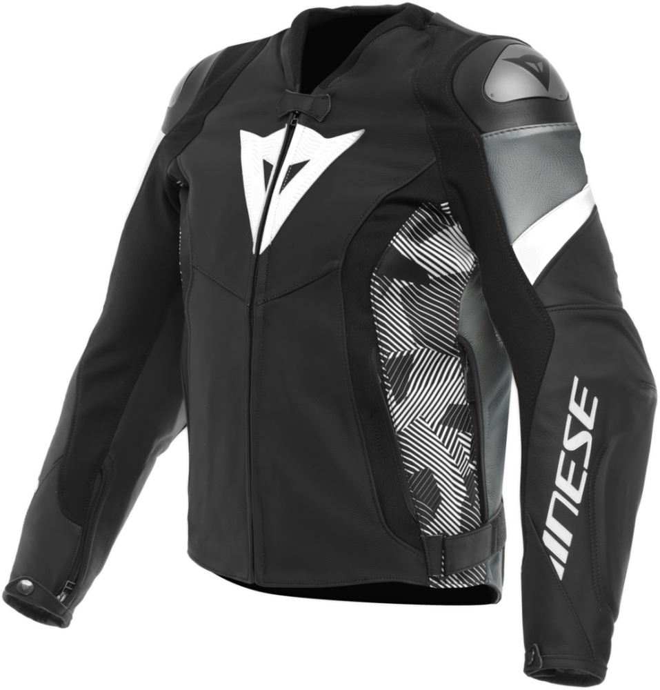 Dainese Lederjacke Avro 5 schwarz-weiss-anthrazit