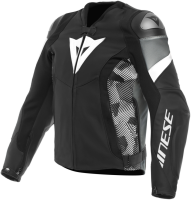 Dainese Lederjacke Avro 5 schwarz-weiss-anthrazit