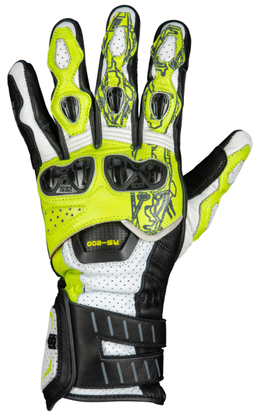 IXS Sport Handschuh RS-200 3.0 weiss-neon gelb-schwarz